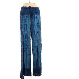 Green Dragon Womens open leg tie dye beach yoga pants Blue Size S
